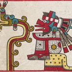 Quetzalcóatl_como_la_serpiente_emplumada_y_el_dios_del_viento_Ehécatl,_en_el_folio_19